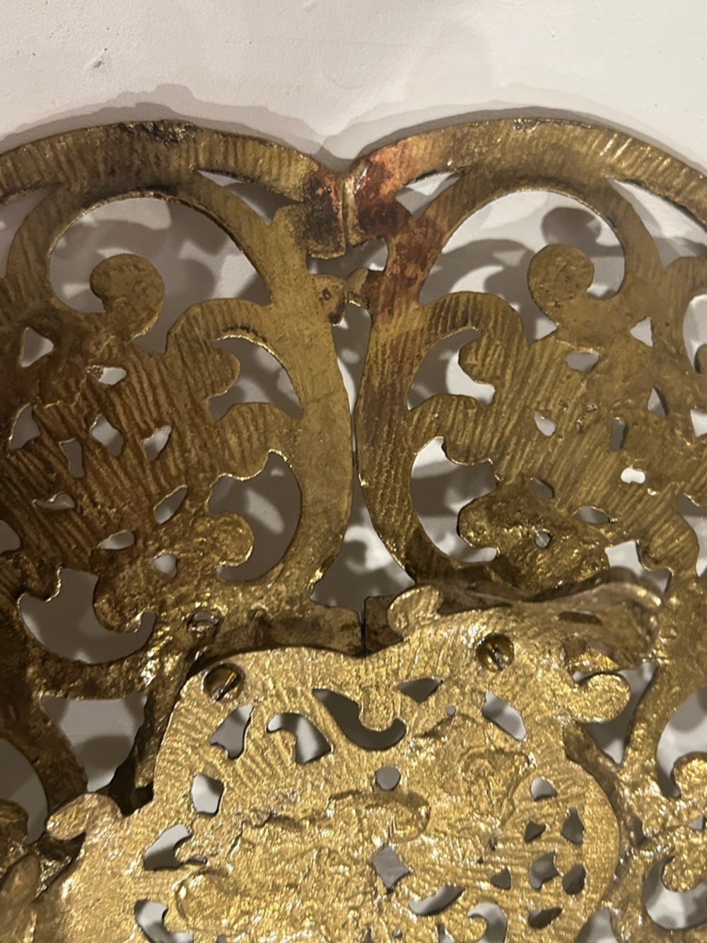 Wainberg Jerusalem Eilat Natural Gemstone Gold Tone Brass Fruit Tray Bowl-VTG - Picture 4 of 5